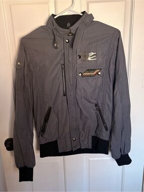 Vintage Style Auto Carrerra Design 80's Jacket Bomber Style